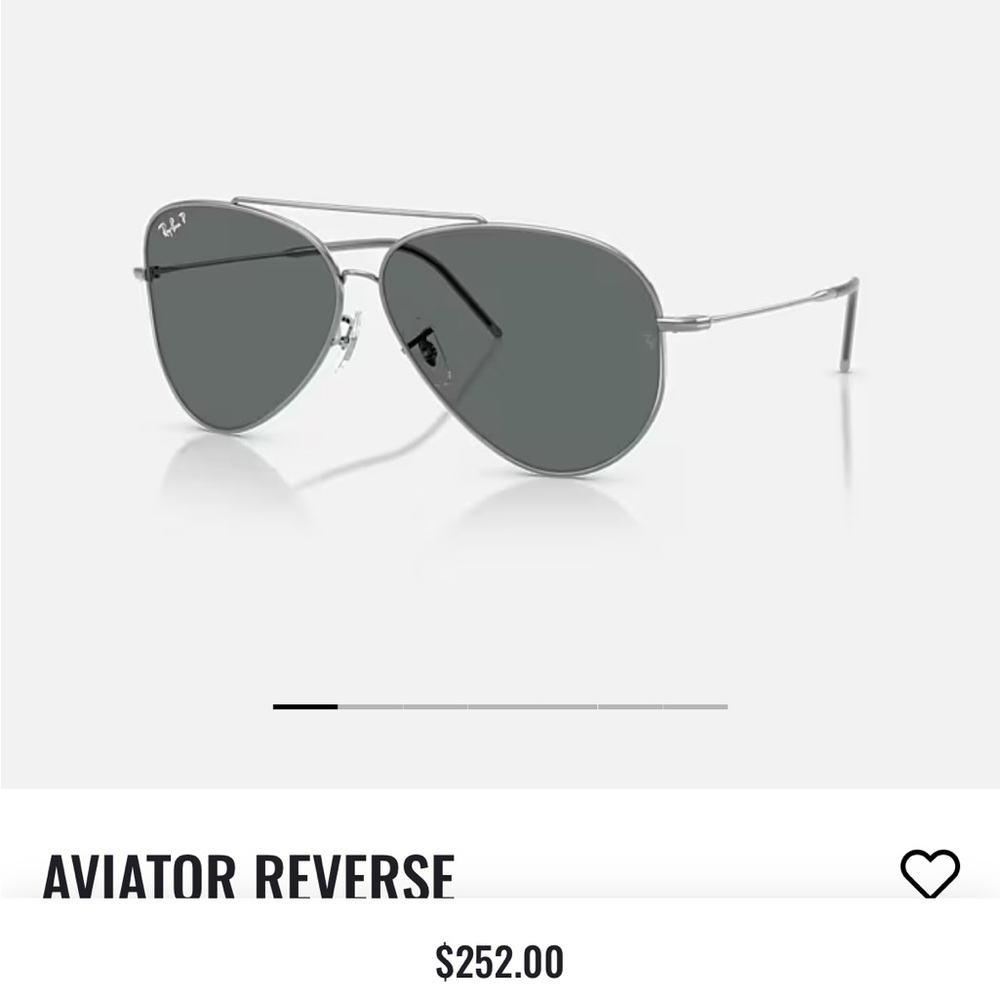 Ray-Ban Aviator Reverse Sunglasses in Silver and Gray